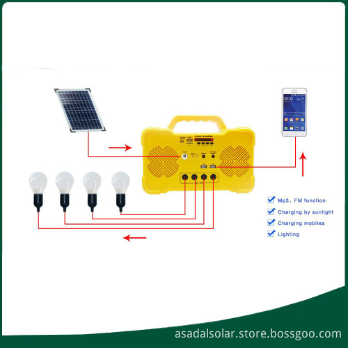 20W solar power system with speaker